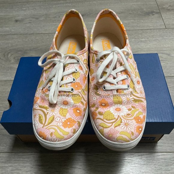 Keds Shoes - Elizabeth Olwen Champion Organic Canvas Floral Fashion Sneakers 7.5